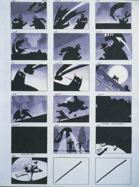Batman animated series Storyboard